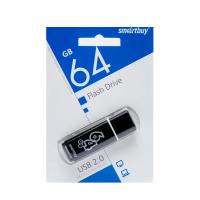 Флешка USB 64Gb SmartBuy Glossy series, USB 2.0, черный