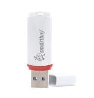 Флешка USB 64 Гб SmartBuy Crown, USB2.0, пластик, белый