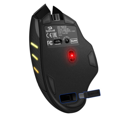 Беспроводная игровая мышь REDRAGON Mirage Pro RGB, 8000 DPI, б.п, черный