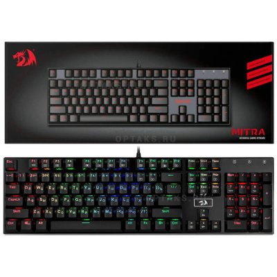 Клавиатура Redragon Mitra, черный,механическая, USB, проводная, RGB подсветка, Full Anti-Ghosting (1