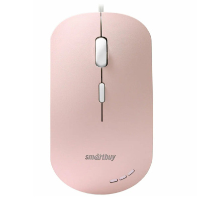 Мышь проводная бесшумная Smartbuy 288, с подсветкой, (SBM-288-P), розовая (1/40)