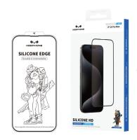 Стекло защитное, KEEPHONE SILICONE EDGE HD, 17 SERIES iPhone 17 PRO BLACK