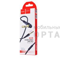 Aux-кабель Jack 3,5mm(m) - Jack 3,5mm(m) HOCO UPA-15, 1.0м, микрофон,  черный