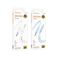 Aux-кабель Jack 3,5mm(m)-Jack 3,5mm(m) Borofone BL21, Lemon, 1m, белый