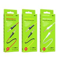 Aux-кабель Jack 3,5mm(m)-Jack 3,5mm(m) Borofone BL6, 1m, красный