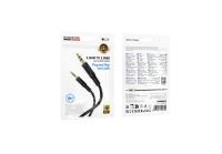 Aux-кабель Jack 3,5mm(f)-Jack 3,5mm(f) Borofone BL25, Nice, 1m, черный