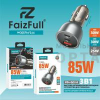 АЗУ блок питания FaizFull FZ44 USB-С x2 30W, USB-A25W (85W) АЗУ блок питания FaizFull FZ44 USB-С x2 30W, USB-A25W (85W)