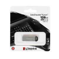 Флешка USB 128 Гб Kingston DataTravele Kyson, USB3.2, металл, серебряный