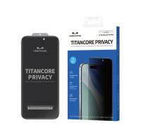 Стекло защитное KEEPHONE TITANCORE PRIVACY FULL GLUE GLASS iPhone 17 PRO MAX / 16 PRO MAX, ЧЕРНАЯ РАМКА