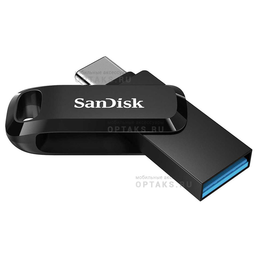 Флешка USB3.1 32 Гб SanDisk Ultra Dual Drive USB Type-C, чёрный оптом  купить Москве