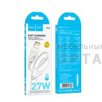 Кабель Type-C to Lightning HOCO X114 Energy, 1.0м, PD 27W,  белый