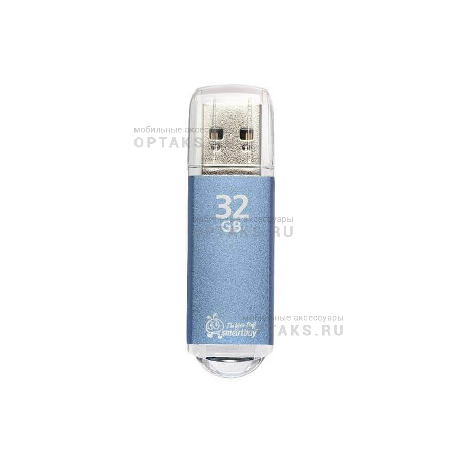 Флешка USB 32 Гб Smartbuy V-Cut синий оптом купить Москве