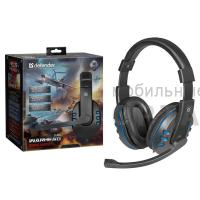 Наушники игровые Defender Warhead G-160, черный/синий Наушники игровые Defender Warhead G-160, черный/синий
