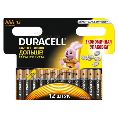 Элемент питания Duracell LR03 BL12 BASIC  (12/144/34272)
