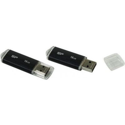 Флешка USB, 16 Гб Silicon Power  Ultima U02  чёрный