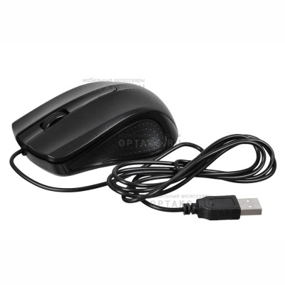 Мышь проводная ACER OMW010 черный оптическая (1200dpi) USB (2but)(1/60)