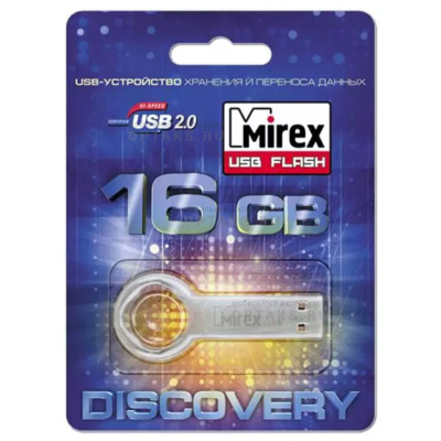 Флешка USB 16 Гб  Mirex  ROUND KEY  (ecopack)