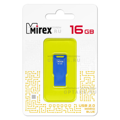 Флешка USB, 16 Гб Mirex  MARIO  синий  (ecopack)