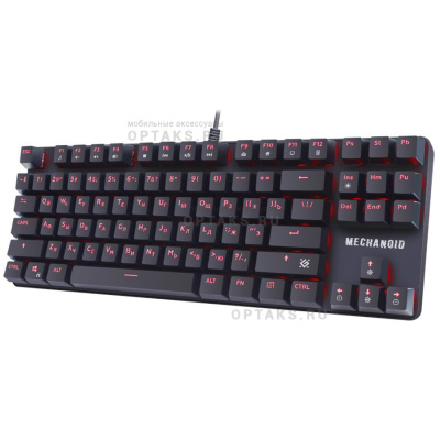 Клавиатура проводная игровая механическая DEFENDER Mechanoid GK-581 RU,87кн,SNK корич, черная (1/20)