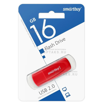 Флешка USB 16GB Smartbuy  Scout  красный