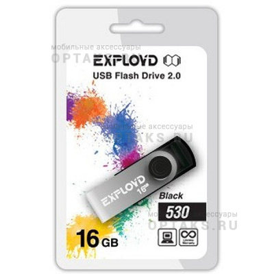 Флешка USB, 16 Гб Exployd  530  чёрный