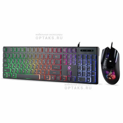 Комплект проводной игровой Клавиатура + Мышь Smartbuy Rush Sparkle SBC-251750G-K, черный (1/20)