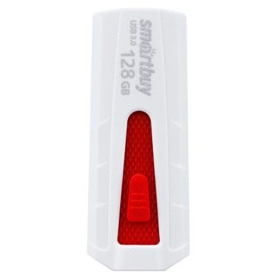 Флешка USB3.0 128GB Smartbuy  Iron  белый/красный