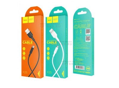 Кабель USB to Type-C HOCO X25 Soarer, 1.0м, 3.0A, черный