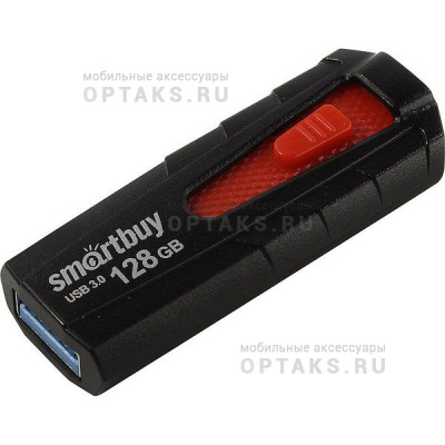 Флешка USB3.0 128 Гб Smartbuy  Iron  чёрный/красный