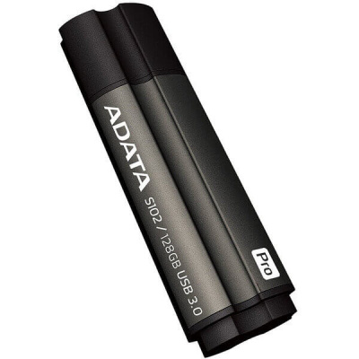 Флешка USB3.0 128 Гб ADATA  S102  Pro  (Read 600х)  серый алюминий