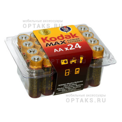 Элемент питания KODAK MAX  LR6 24 plastic box [24 AA PVC] (24/480/19200)