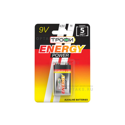Батарейка крона, Трофи 6LR61-1BL ENERGY POWER Alkaline