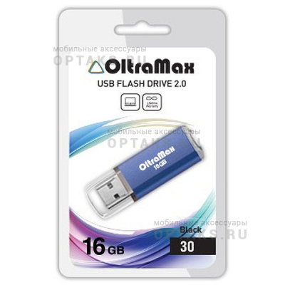 Флешка USB, 16 Гб OltraMax   30  синий
