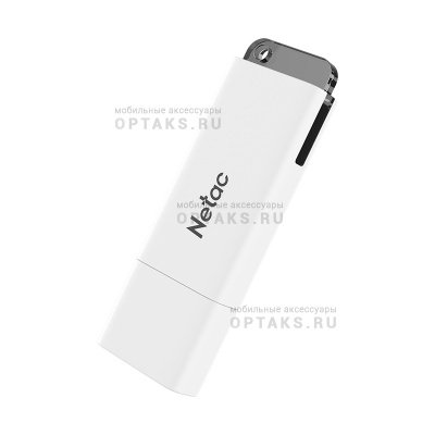 Флешка USB, 16 Гб Netac U185 с LED индикатором, белый