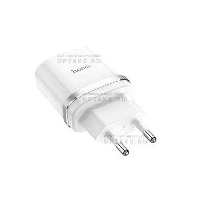 Блок питания сетевой 1 USB HOCO C12Q, 3000mA, , пластик, QC3.0, цвет: белый (1/10/100)