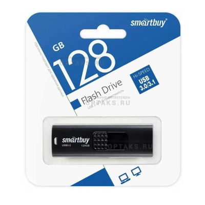 Флешка USB3.0 128 Гб  Smartbuy  Fashion  чёрный