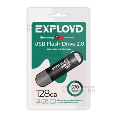 Флешка USB 128 Гб Exployd  570  чёрный