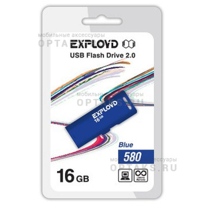 Флешка USB, 16 Гб Exployd  580  синий