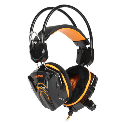Наушники игровые Smartbuy SBHG-1100 RUSH SNAKE, черная/оранжевая