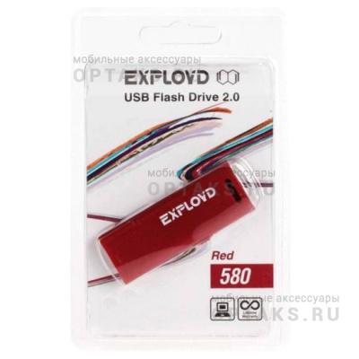 Флешка USB 16 Гб Exployd  580  красный