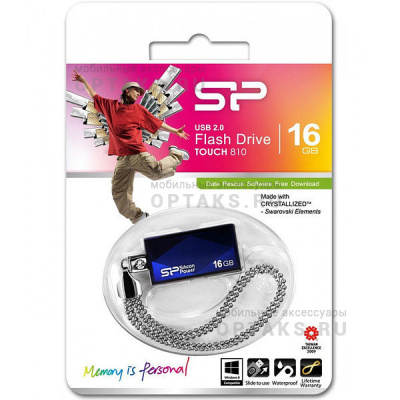 Флешка USB, 16 Гб Silicon Power  Touch 810  синий