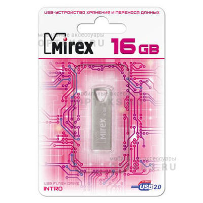 Флешка USB, 16 Гб Mirex  INTRO  (ecopack)