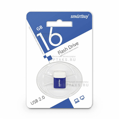 Флешка USB, 16 Гб Smartbuy  Lara  синий