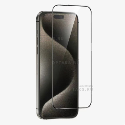 Стекло защитное KEEPHONE OPTIX HD CURVED FULL GLUE GLASS iPhone 15 PRO