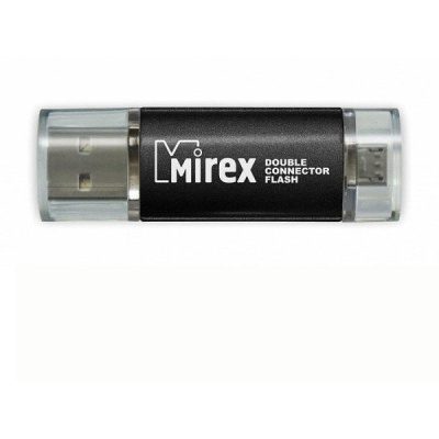 Флешка USB, 16 Гб Mirex  SMART (USB/microUSB)  с двойным разъёмом  черный (ecopack)