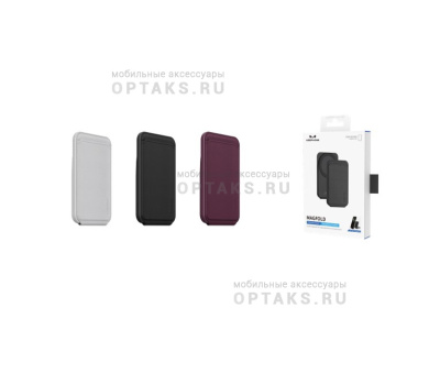 Картхолдер магнитный KEEPHONE MAGFOLD Leather KP-MCB-07 Grey