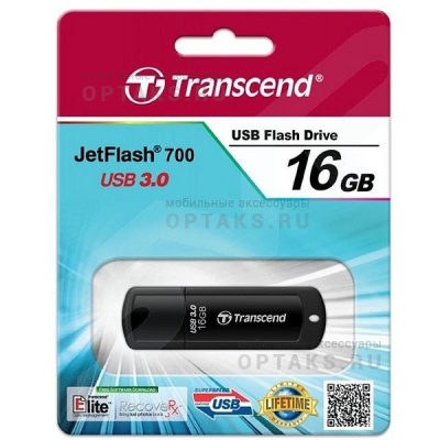 Флешка USB3.0 16 Гб Transcend  JetFlash 700  чёрный