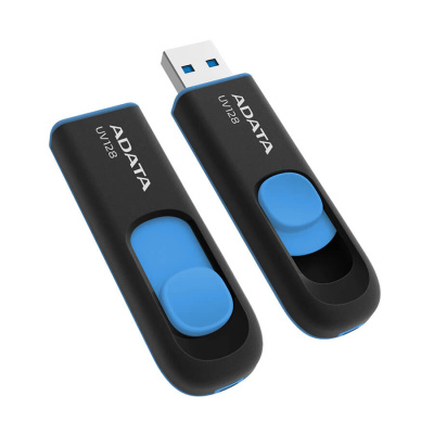 Флешка USB3.0 16 Гб ADATA  UV128  чёрный/синий