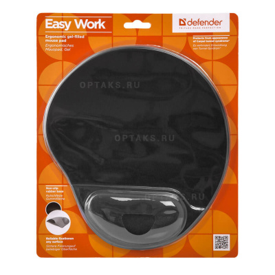 Коврик DEFENDER гелевый Easy Work, черная лайкра (1/30)