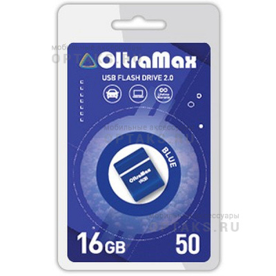 Флешка USB, 16 Гб OltraMax   50  тёмно голубой